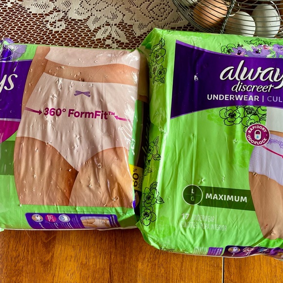 Always Discreet Underwear for incontinence size Large. 360 Form Fit. New - Picture 3 of 6